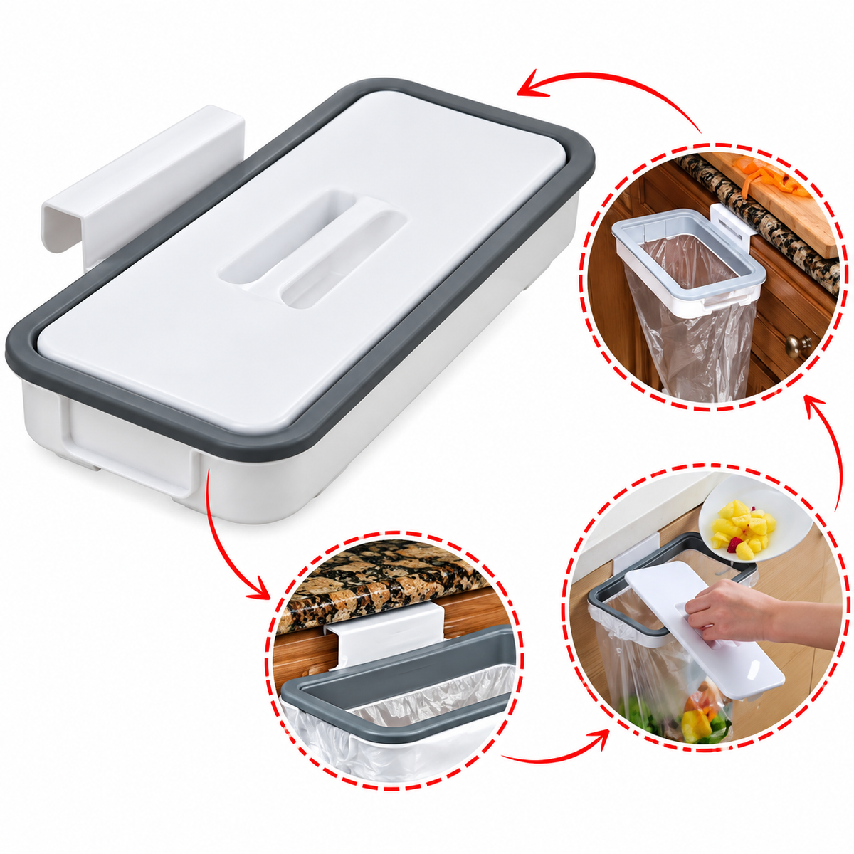 Porta Bolsa para Basura con Tapa